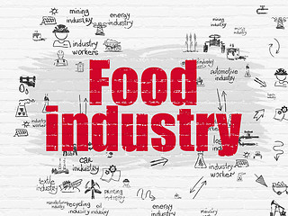 Image showing Manufacuring concept: Food Industry on wall background