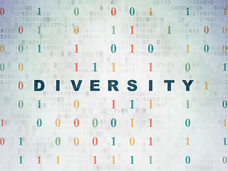 Image showing Business concept: Diversity on Digital Paper background