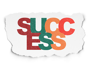 Image showing Finance concept: Success on Torn Paper background