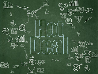 Image showing Finance concept: Hot Deal on School Board background