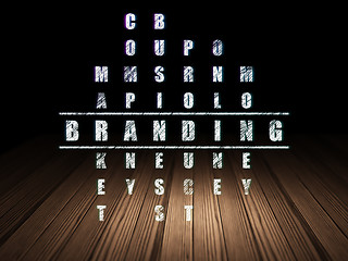 Image showing Advertising concept: word Branding in solving Crossword Puzzle