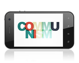 Image showing Politics concept: Smartphone with Communism on  display