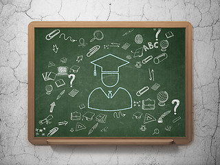 Image showing Education concept: Student on School Board background