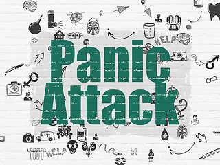 Image showing Medicine concept: Panic Attack on wall background