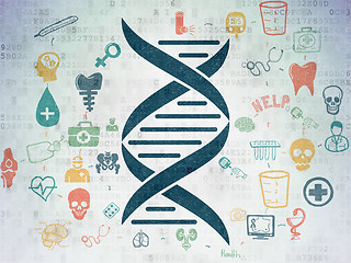 Image showing Health concept: DNA on Digital Paper background