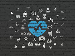 Image showing Healthcare concept: Heart on wall background