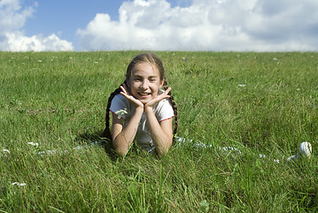 Image showing Girl on  the grass I