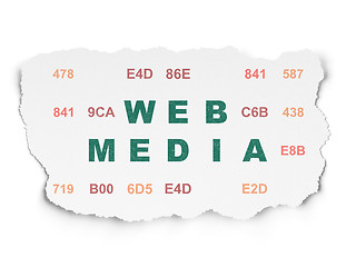 Image showing Web development concept: Web Media on Torn Paper background
