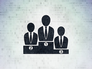 Image showing Business concept: Business Team on Digital Paper background