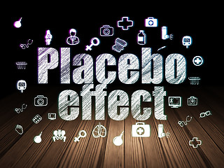 Image showing Healthcare concept: Placebo Effect in grunge dark room