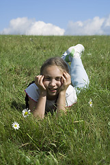 Image showing Girl on  the grass V