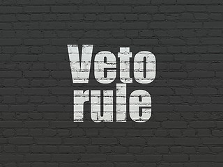 Image showing Politics concept: Veto Rule on wall background