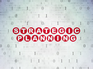 Image showing Finance concept: Strategic Planning on Digital Paper background