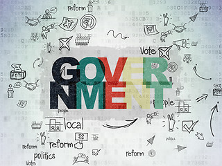 Image showing Politics concept: Government on Digital Paper background