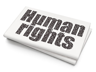 Image showing Political concept: Human Rights on Blank Newspaper background