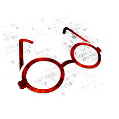 Image showing Science concept: Glasses on Digital background