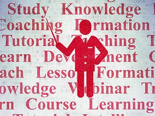 Image showing Learning concept: Teacher on Digital Paper background