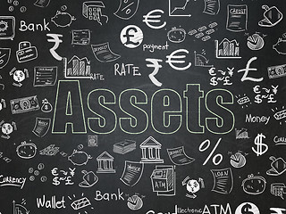 Image showing Banking concept: Assets on School Board background