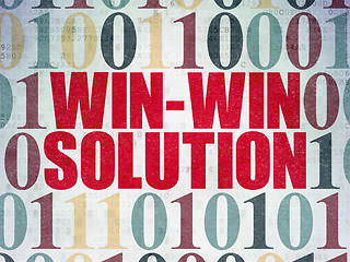 Image showing Business concept: Win-win Solution on Digital Paper background
