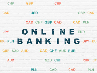 Image showing Money concept: Online Banking on wall background