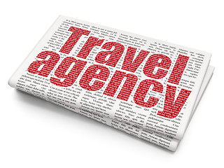 Image showing Tourism concept: Travel Agency on Newspaper background