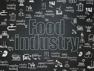 Image showing Manufacuring concept: Food Industry on School Board background