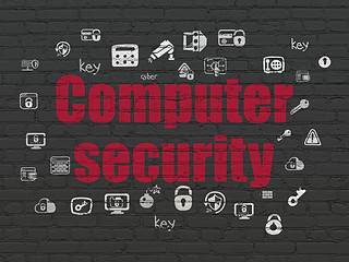 Image showing Security concept: Computer Security on wall background