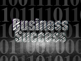 Image showing Business concept: Business Success in grunge dark room