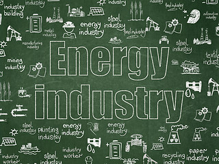 Image showing Manufacuring concept: Energy Industry on School Board background