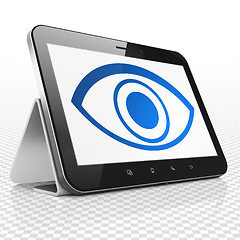 Image showing Safety concept: Tablet Computer with Eye on display