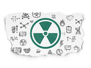Image showing Science concept: Radiation on Torn Paper background