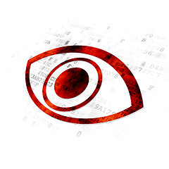 Image showing Protection concept: Eye on Digital background