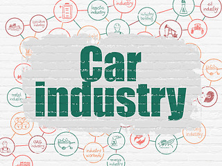 Image showing Manufacuring concept: Car Industry on wall background