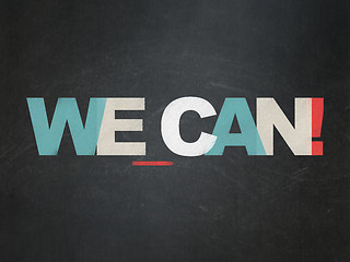 Image showing Business concept: We can! on School Board background