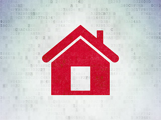 Image showing Finance concept: Home on Digital Paper background