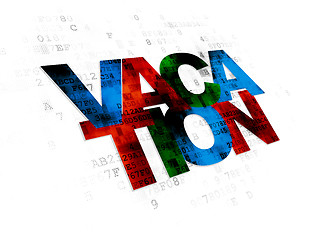Image showing Vacation concept: Vacation on Digital background
