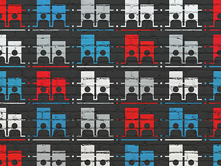 Image showing Politics concept: Election icons on wall background
