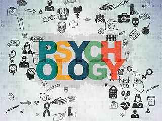 Image showing Medicine concept: Psychology on Digital Paper background