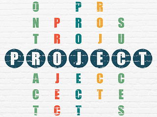 Image showing Finance concept: word Project in solving Crossword Puzzle