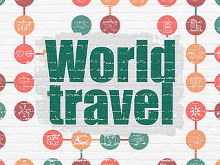 Image showing Tourism concept: World Travel on wall background