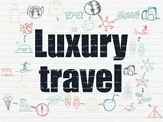 Image showing Vacation concept: Luxury Travel on wall background