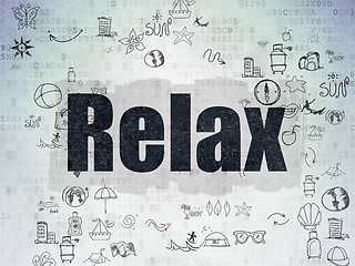 Image showing Vacation concept: Relax on Digital Paper background