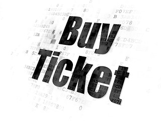 Image showing Travel concept: Buy Ticket on Digital background