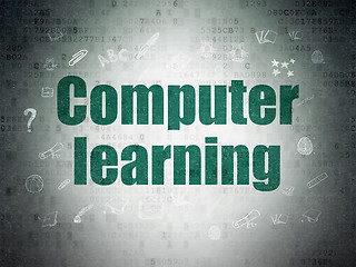 Image showing Studying concept: Computer Learning on Digital Paper background