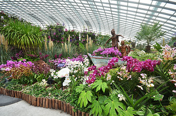 Image showing Flower Dome at Gardens by the Bay in Singapore