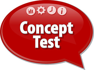 Image showing Concept Test  Business term speech bubble illustration