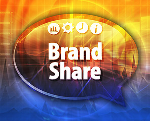 Image showing Brand Share  Business term speech bubble illustration