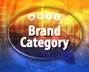 Image showing Brand Category  Business term speech bubble illustration