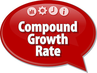 Image showing Compound Growth Rate Business term speech bubble illustration