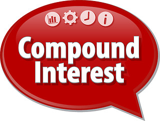 Image showing Compound Interest  Business term speech bubble illustration